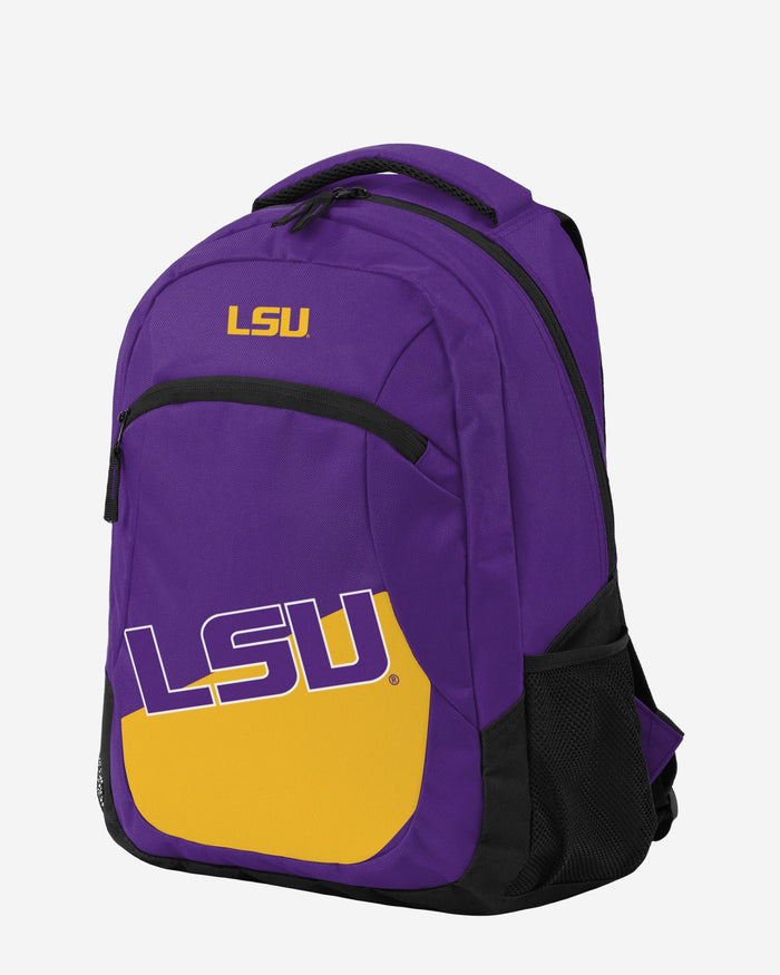 LSU Tigers Colorblock Action Backpack FOCO - FOCO.com