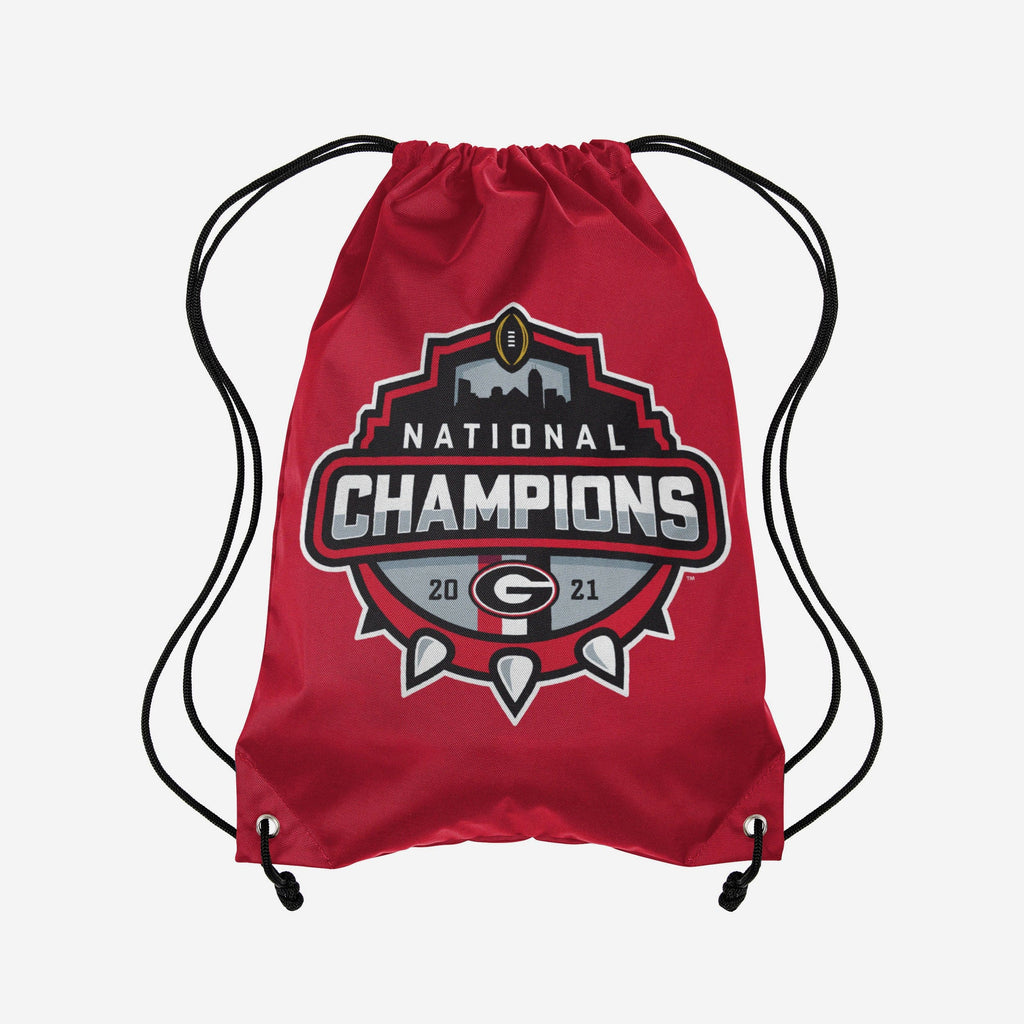 Georgia Bulldogs 2021 Football National Champions Drawstring Backpack FOCO - FOCO.com