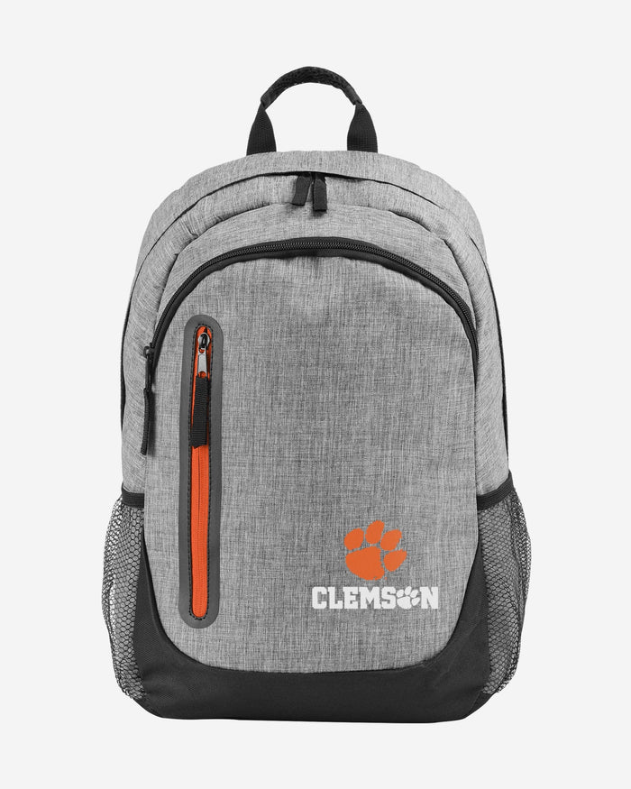 Clemson Tigers Heather Grey Bold Color Backpack FOCO - FOCO.com