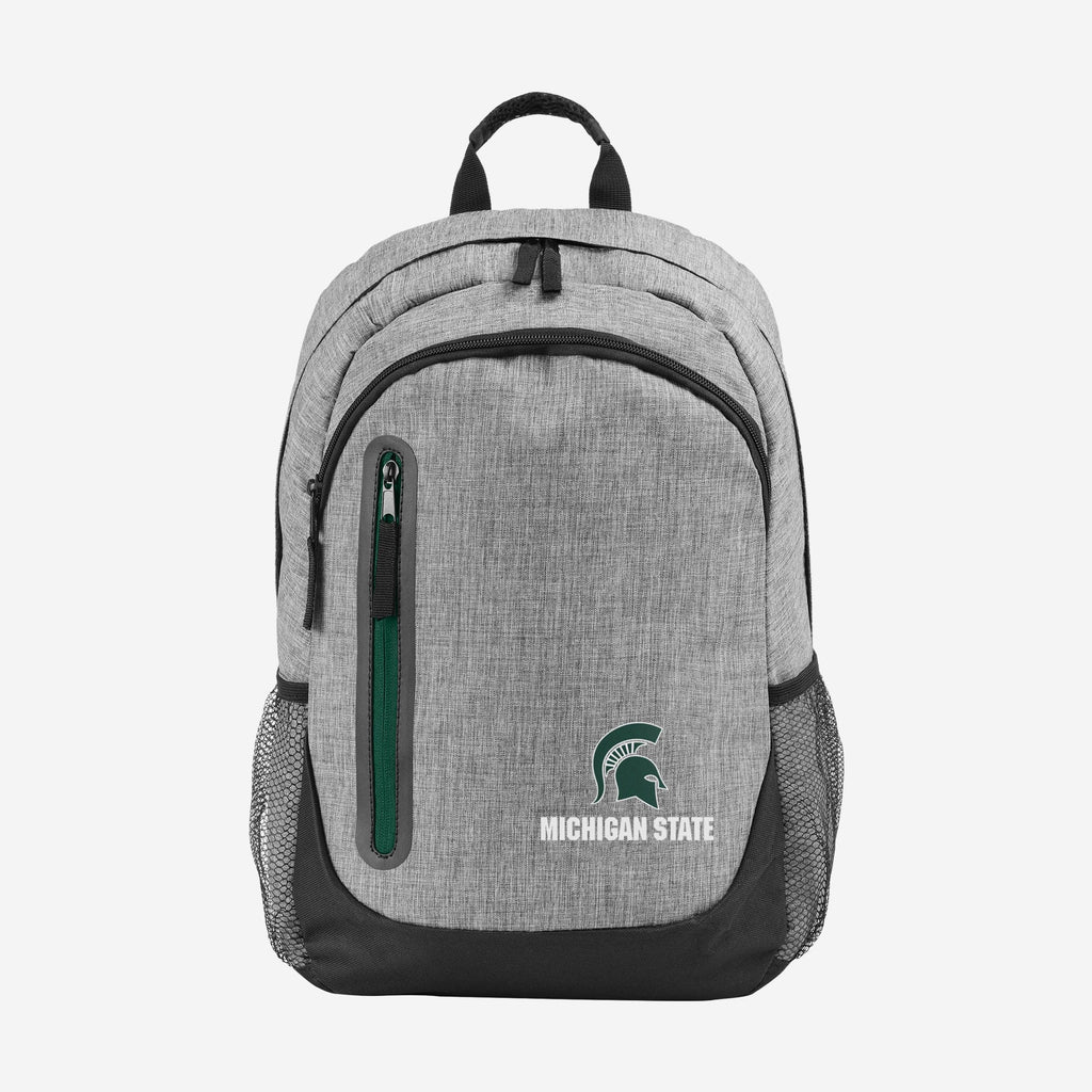 Michigan State Spartans Heather Grey Bold Color Backpack FOCO - FOCO.com