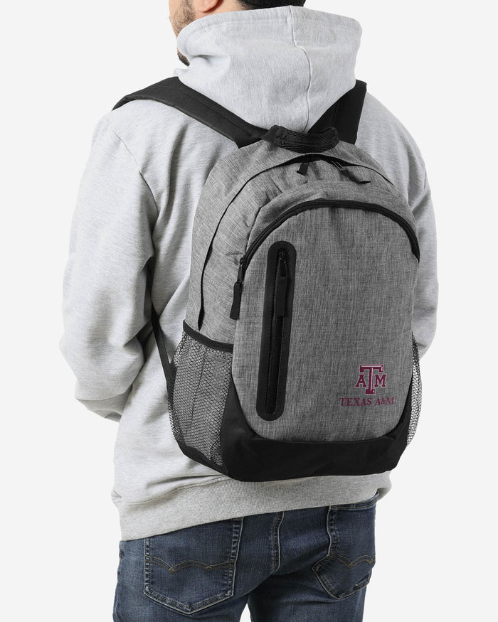 Texas A&M Aggies Heather Grey Bold Color Backpack FOCO - FOCO.com