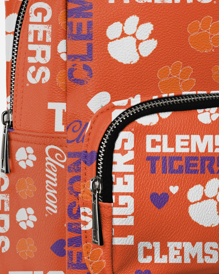 Clemson Tigers Logo Love Mini Backpack FOCO - FOCO.com