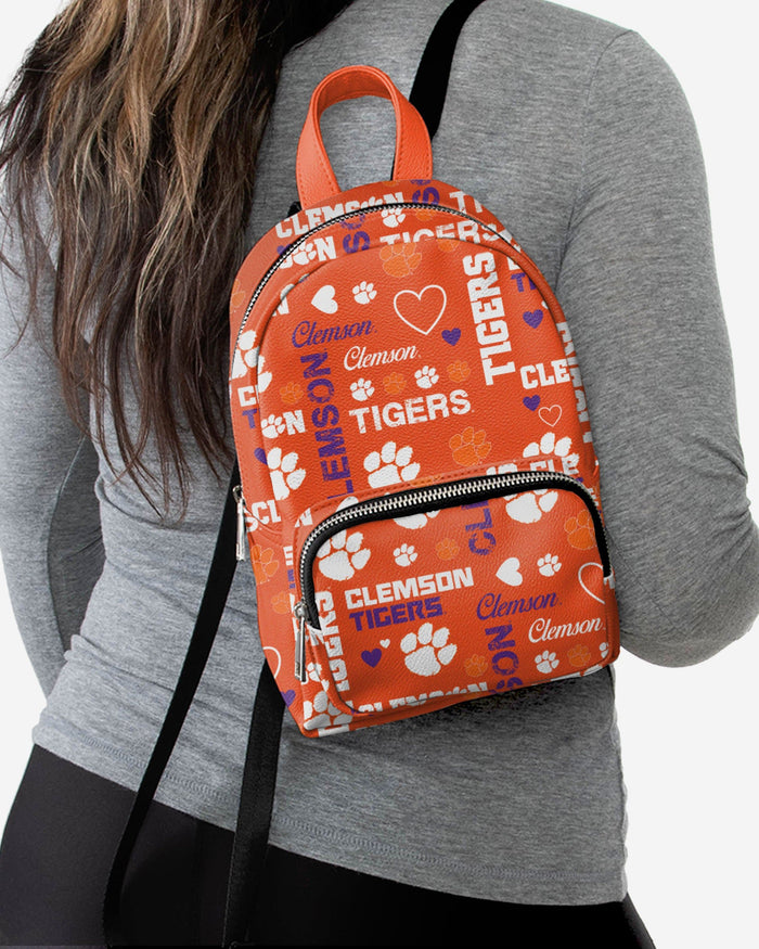 Clemson Tigers Logo Love Mini Backpack FOCO - FOCO.com