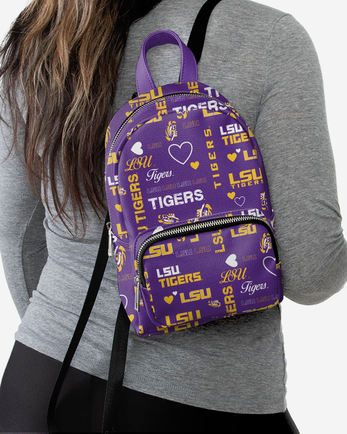 LSU Tigers Logo Love Mini Backpack FOCO - FOCO.com