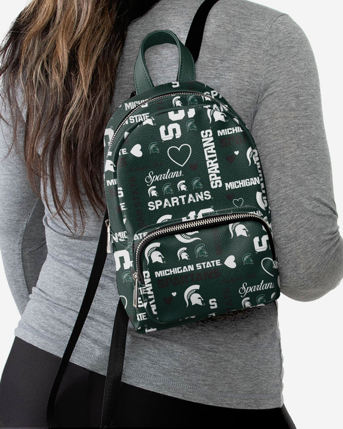 Michigan State Spartans Logo Love Mini Backpack FOCO - FOCO.com