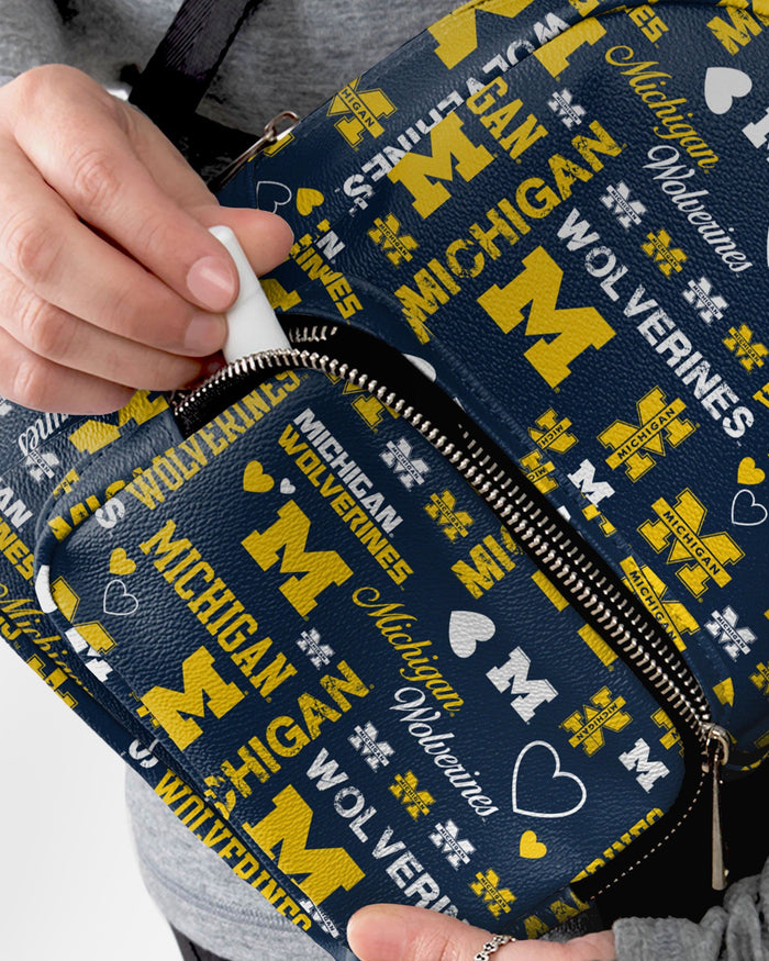 Michigan Wolverines Logo Love Mini Backpack FOCO - FOCO.com