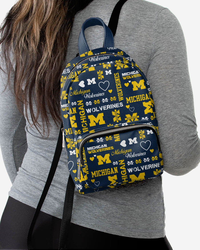 Michigan Wolverines Logo Love Mini Backpack FOCO - FOCO.com