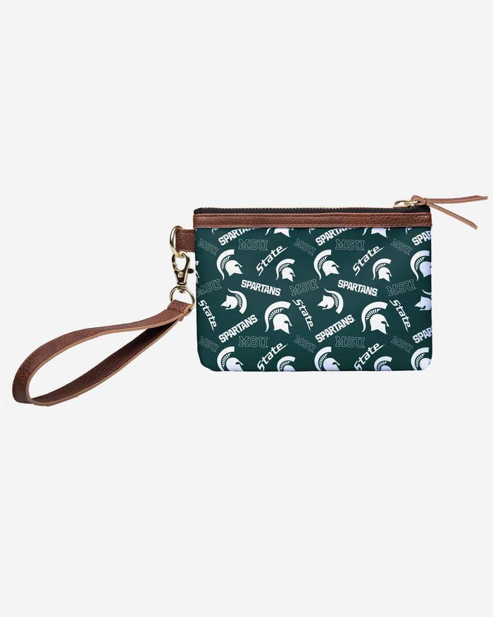 Michigan State Spartans Printed Collection Repeat Logo Wristlet FOCO - FOCO.com