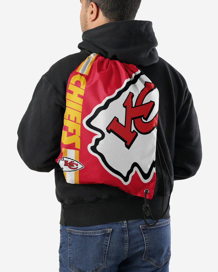 Kansas City Chiefs Big Logo Drawstring Backpack FOCO - FOCO.com