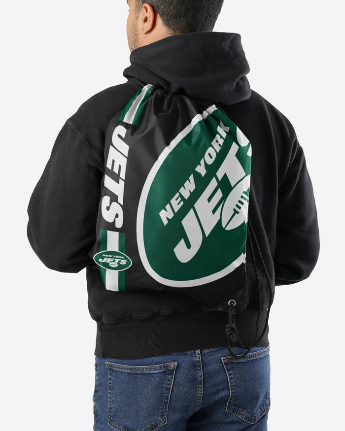 New York Jets Big Logo Drawstring Backpack FOCO - FOCO.com