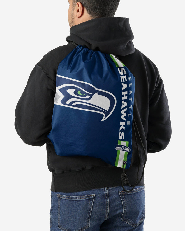 Seattle Seahawks Big Logo Drawstring Backpack FOCO - FOCO.com