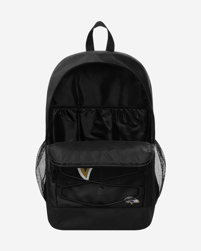 Baltimore Ravens Big Logo Bungee Backpack FOCO - FOCO.com