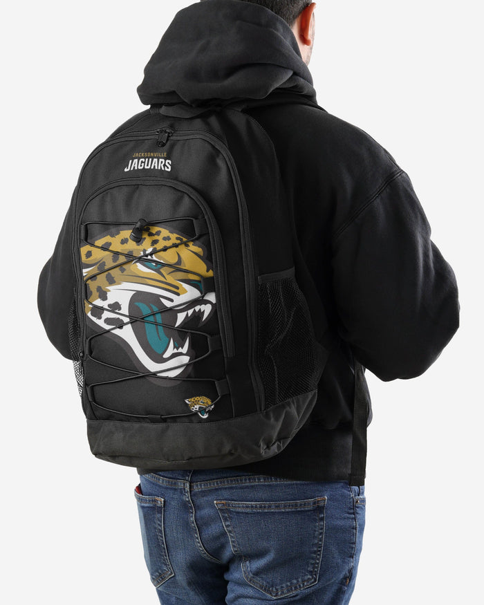 Jacksonville Jaguars Big Logo Bungee Backpack FOCO - FOCO.com