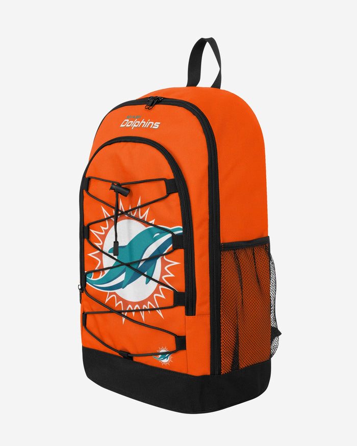 Miami Dolphins Big Logo Bungee Backpack FOCO - FOCO.com