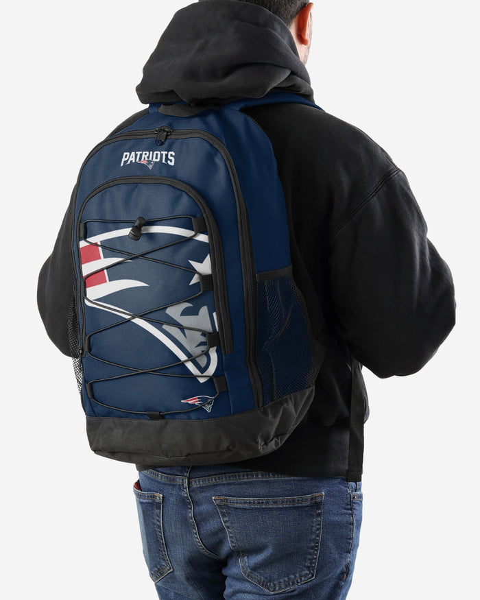 New England Patriots Big Logo Bungee Backpack FOCO - FOCO.com