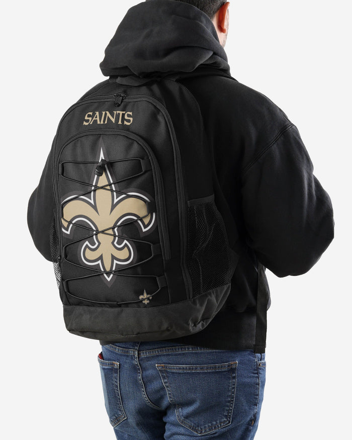 New Orleans Saints Big Logo Bungee Backpack FOCO - FOCO.com