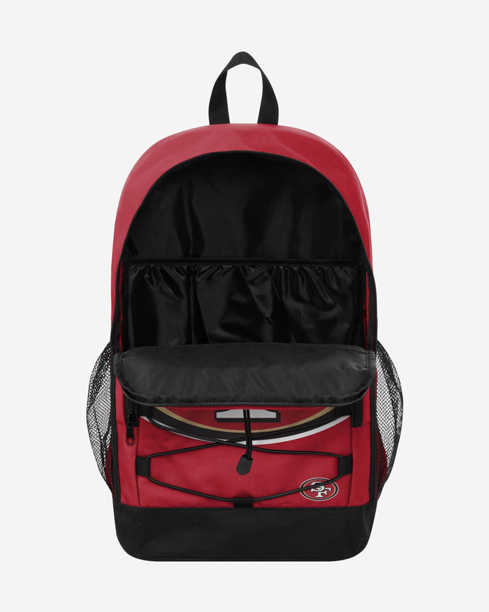 San Francisco 49ers Big Logo Bungee Backpack FOCO - FOCO.com