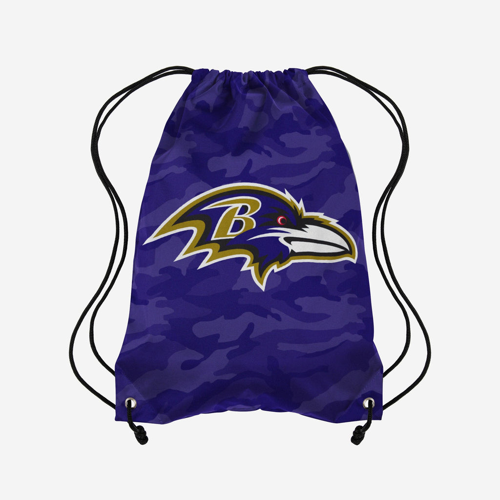 Baltimore Ravens Big Logo Camo Drawstring Backpack FOCO - FOCO.com