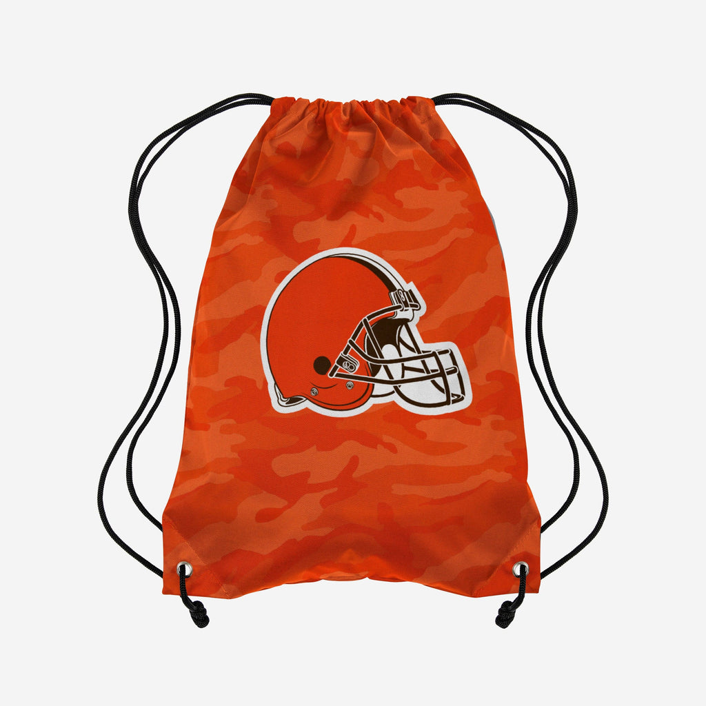 Cleveland Browns Big Logo Camo Drawstring Backpack FOCO - FOCO.com