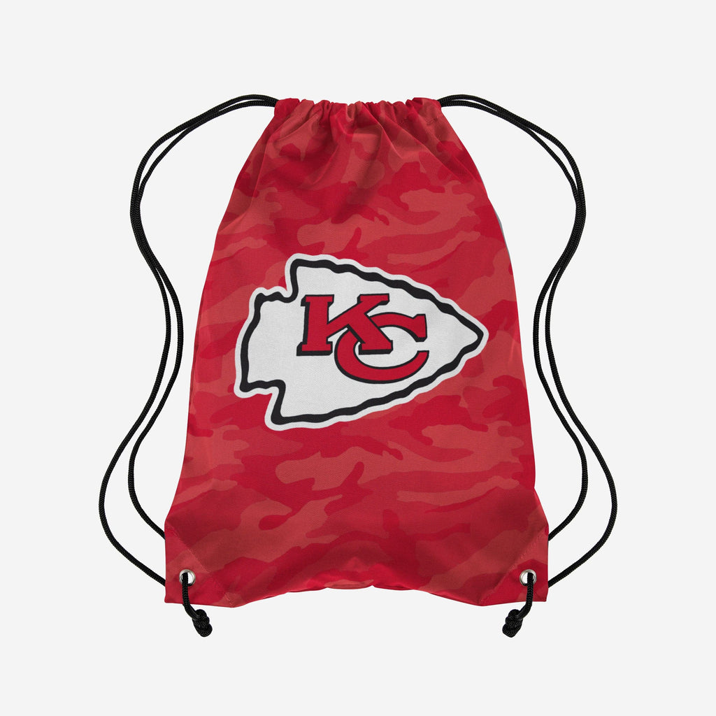 Kansas City Chiefs Big Logo Camo Drawstring Backpack FOCO - FOCO.com