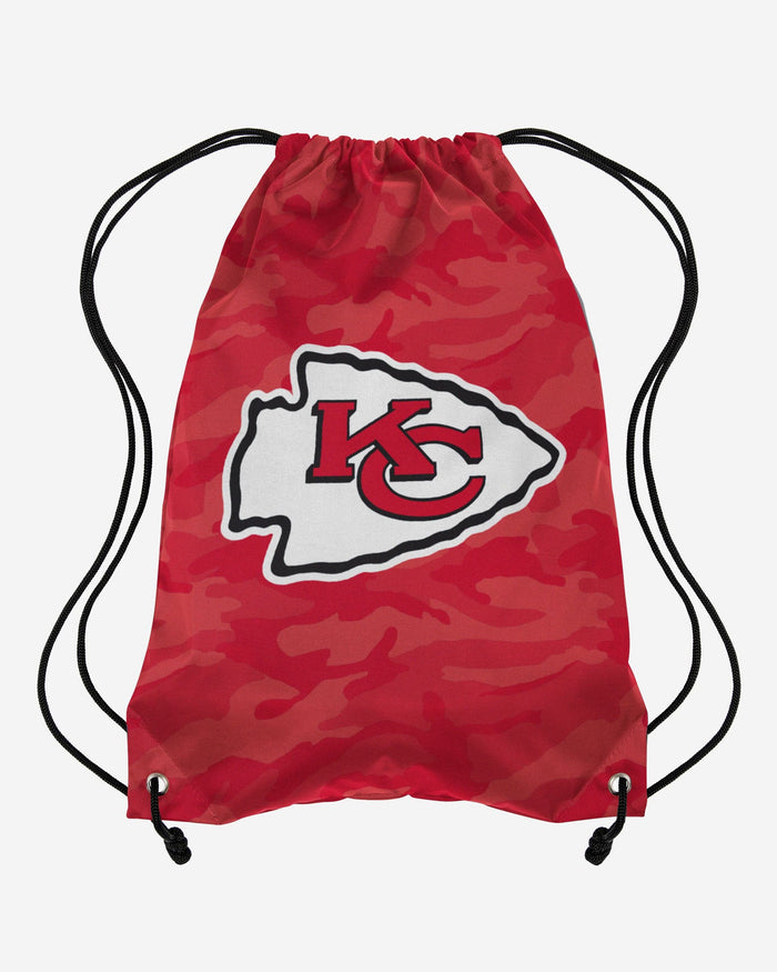 Kansas City Chiefs Big Logo Camo Drawstring Backpack FOCO - FOCO.com