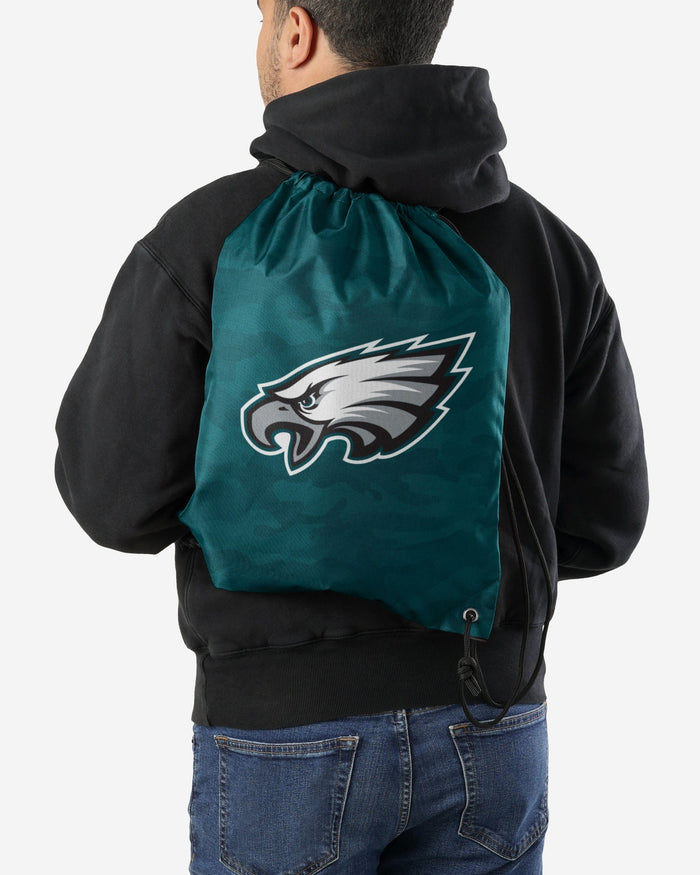 Philadelphia Eagles Big Logo Camo Drawstring Backpack FOCO - FOCO.com