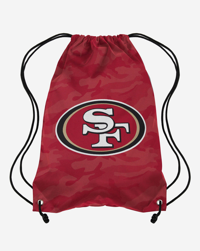 San Francisco 49ers Big Logo Camo Drawstring Backpack FOCO - FOCO.com