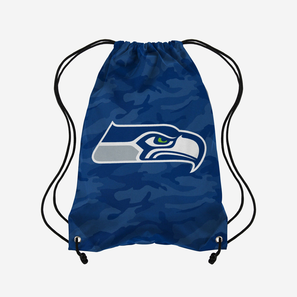 Seattle Seahawks Big Logo Camo Drawstring Backpack FOCO - FOCO.com