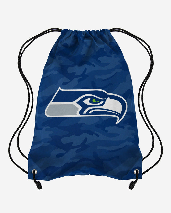 Seattle Seahawks Big Logo Camo Drawstring Backpack FOCO - FOCO.com