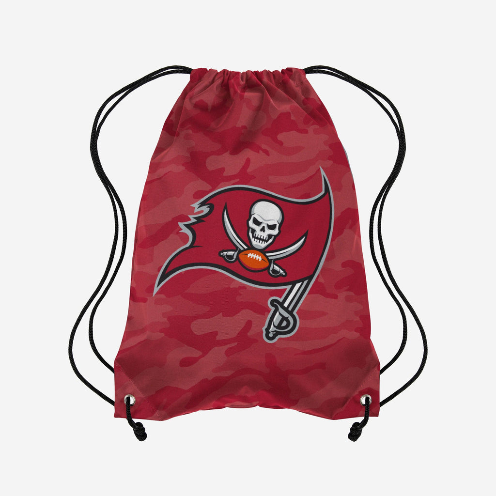 Tampa Bay Buccaneers Big Logo Camo Drawstring Backpack FOCO - FOCO.com