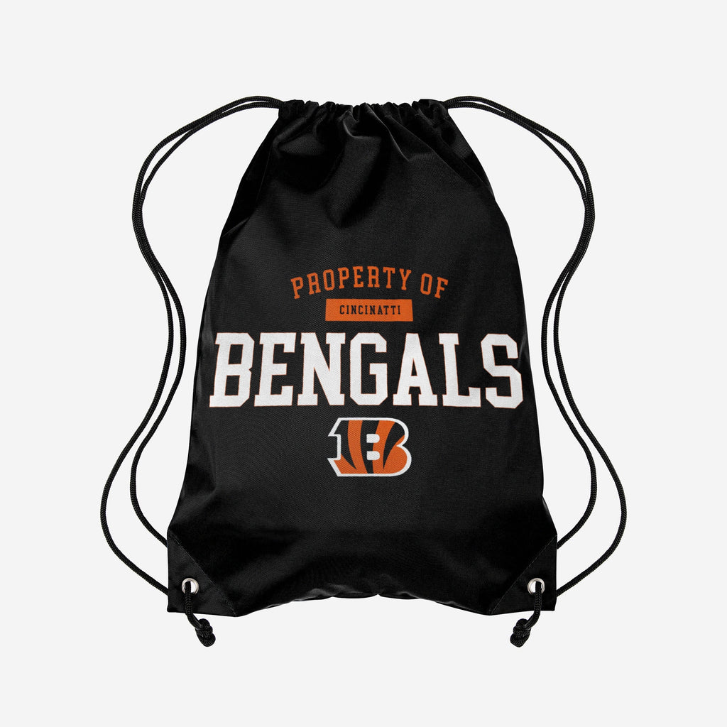 Cincinnati Bengals Property Of Drawstring Backpack FOCO - FOCO.com