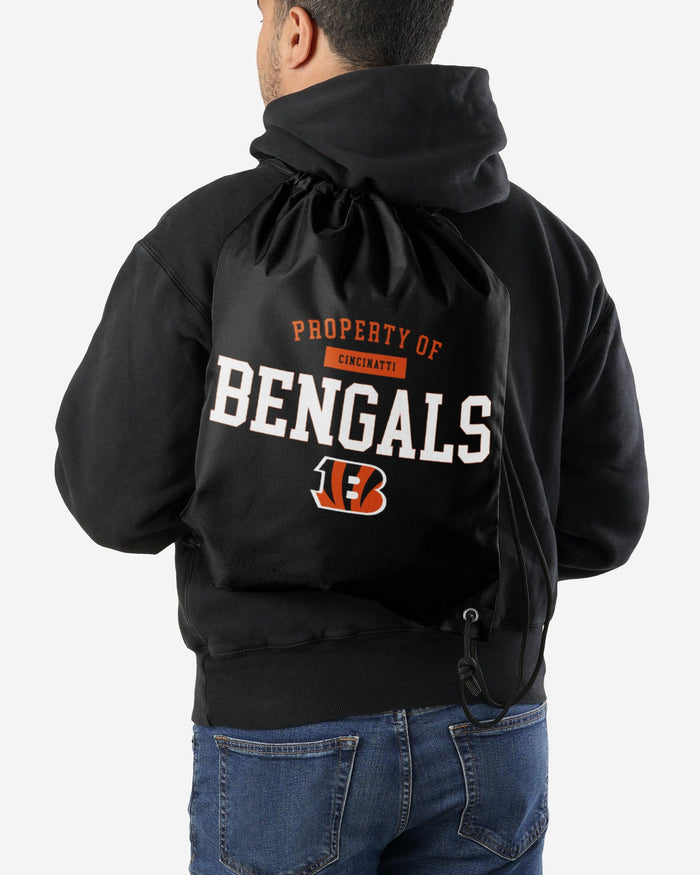 Cincinnati Bengals Property Of Drawstring Backpack FOCO - FOCO.com