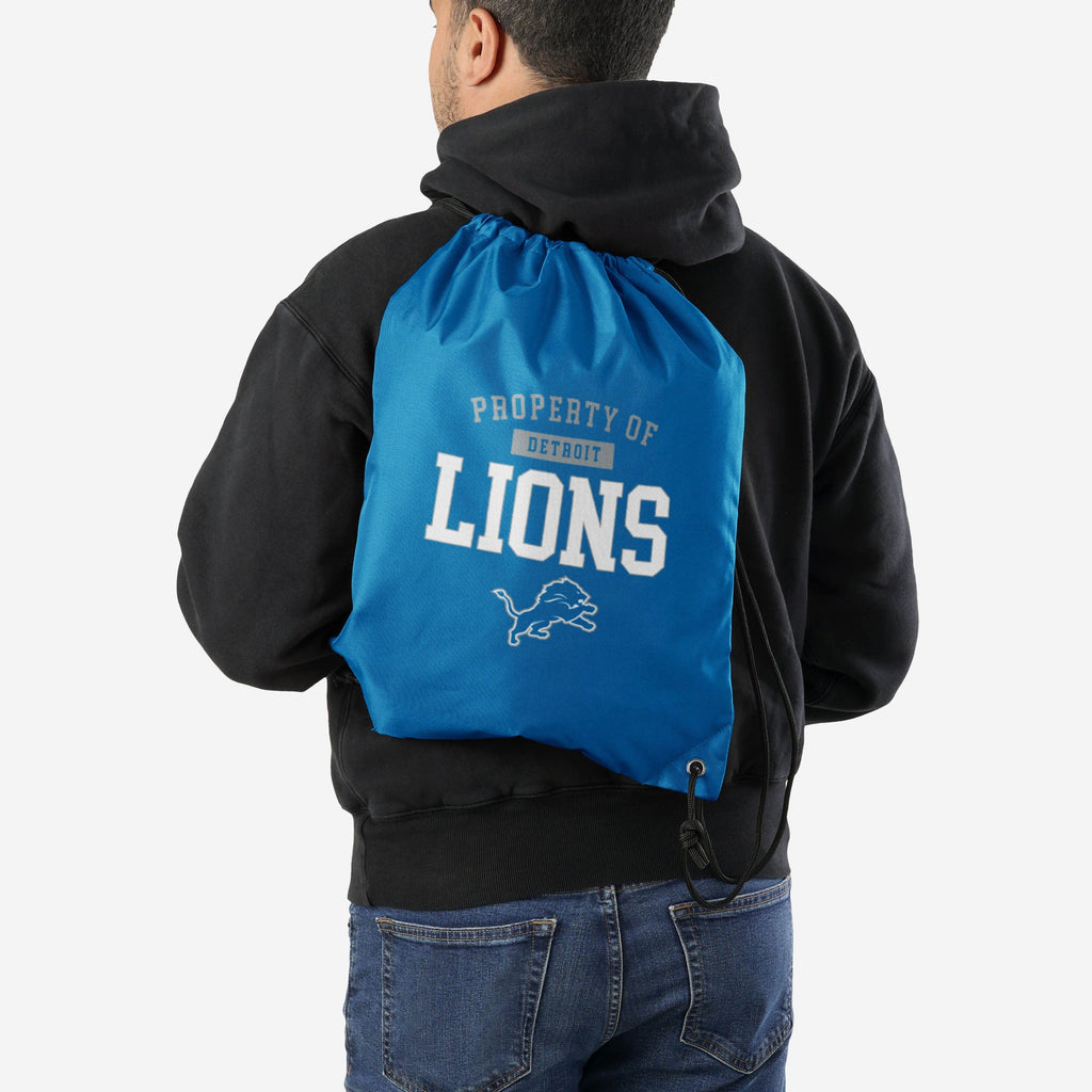 Detroit Lions Property Of Drawstring Backpack FOCO