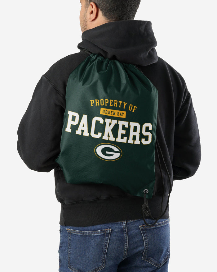 Green Bay Packers Property Of Drawstring Backpack FOCO - FOCO.com