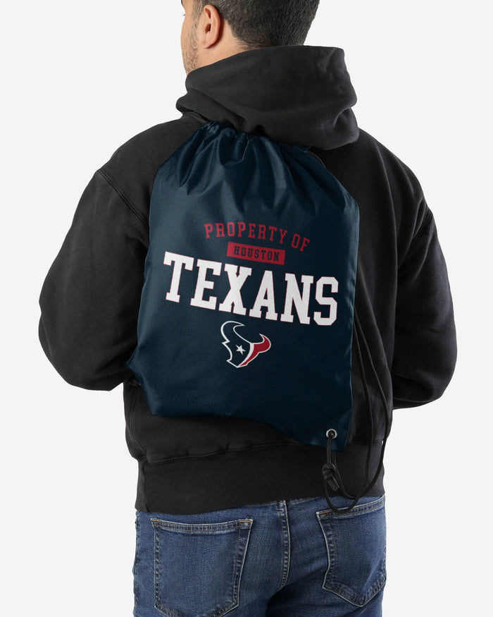 Houston Texans Property Of Drawstring Backpack FOCO - FOCO.com