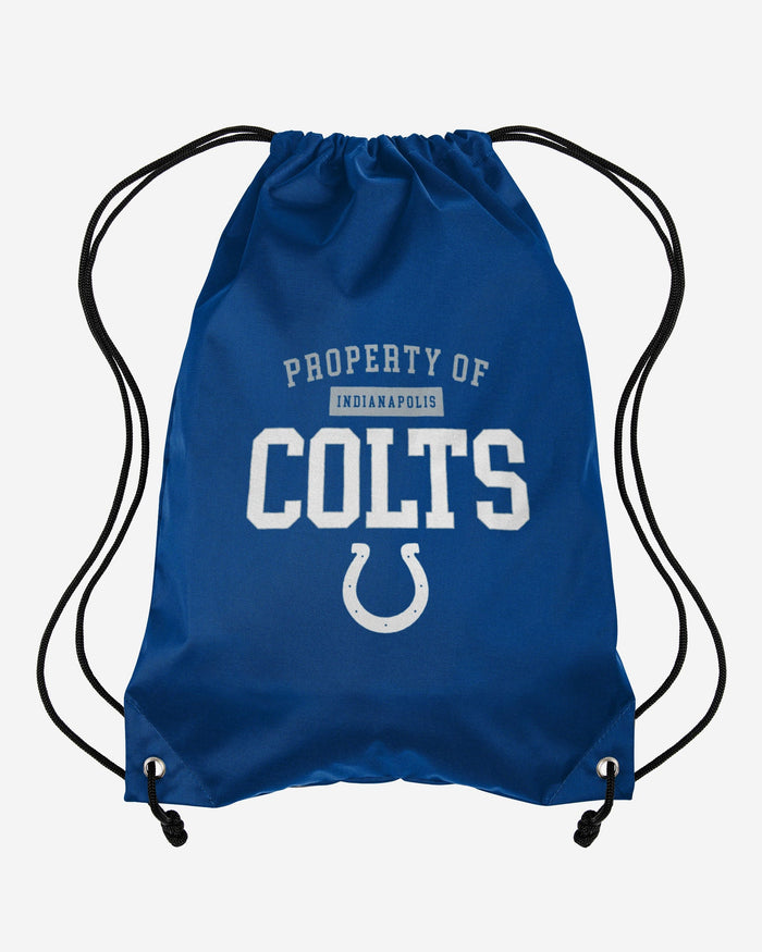 Indianapolis Colts Property Of Drawstring Backpack FOCO - FOCO.com