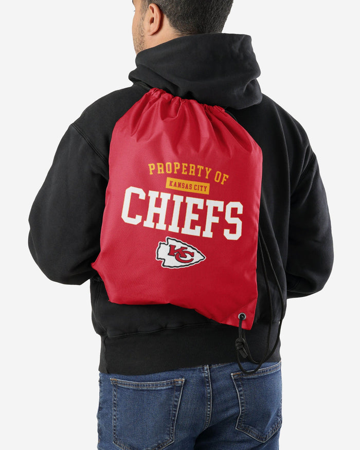 Kansas City Chiefs Property Of Drawstring Backpack FOCO - FOCO.com