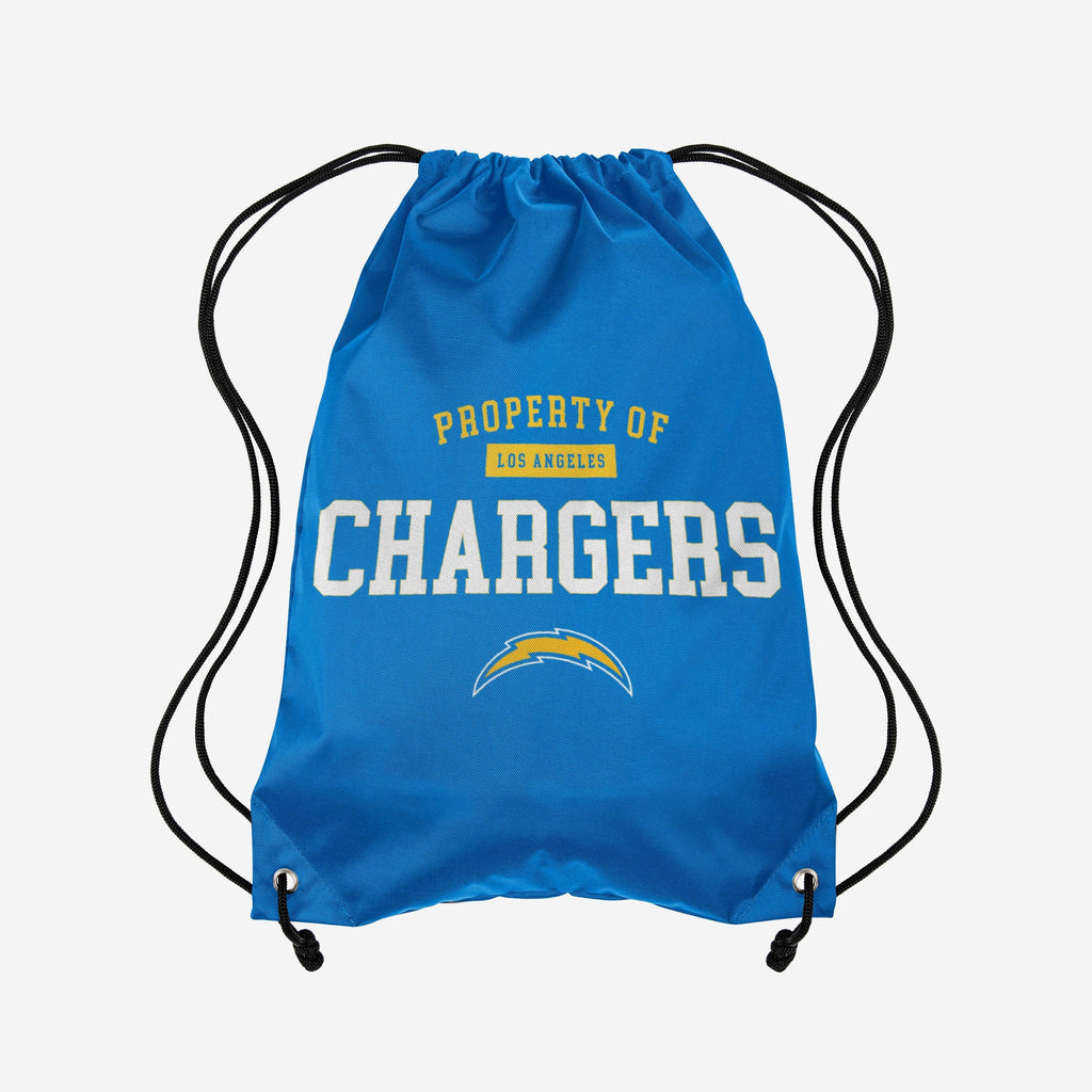 Los Angeles Chargers Property Of Drawstring Backpack FOCO - FOCO.com