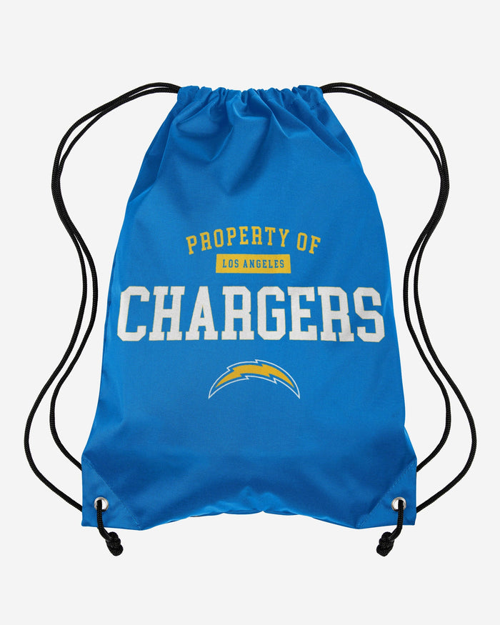 Los Angeles Chargers Property Of Drawstring Backpack FOCO - FOCO.com