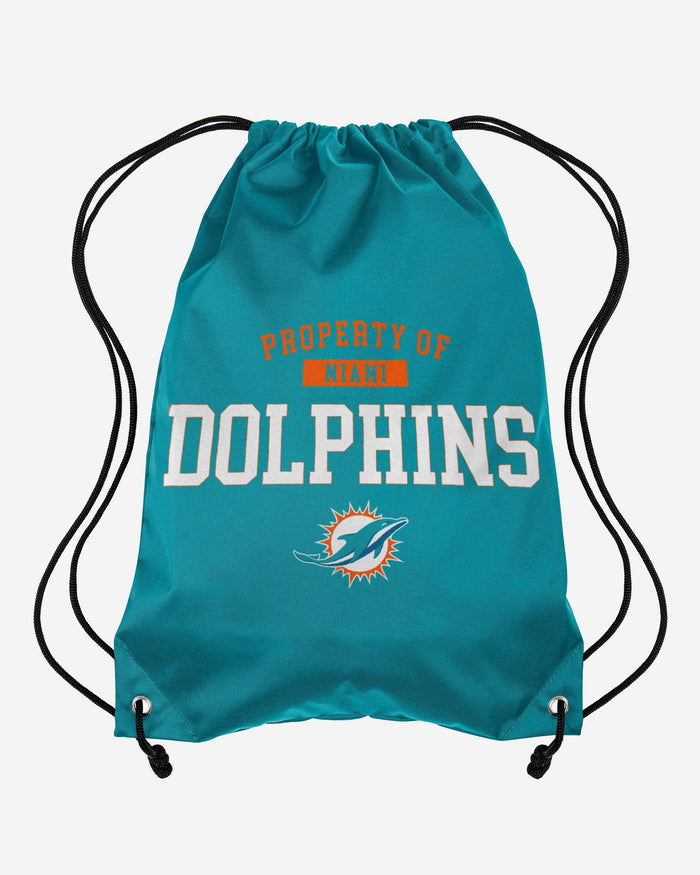 Miami Dolphins Property Of Drawstring Backpack FOCO - FOCO.com