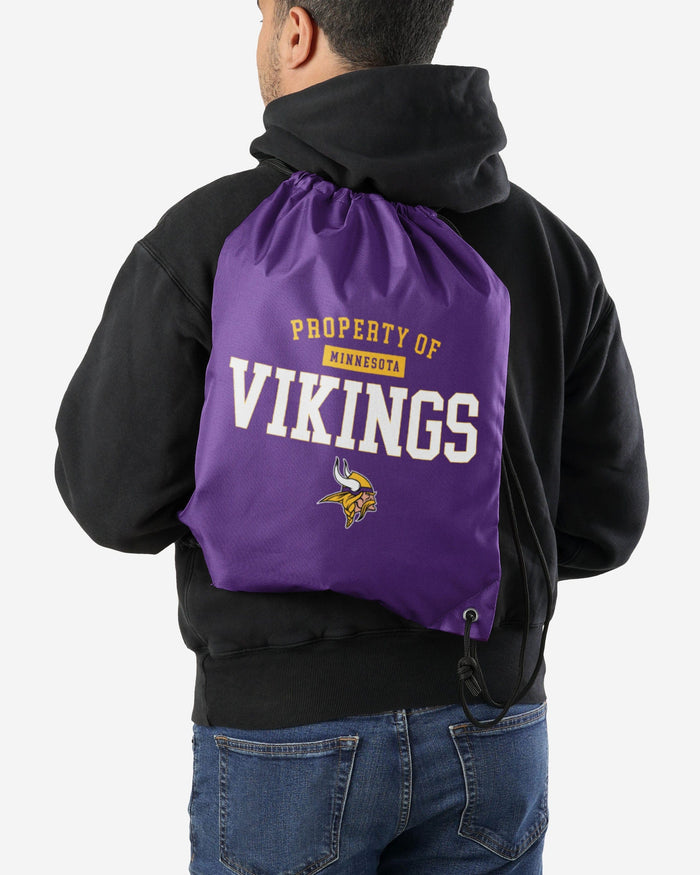 Minnesota Vikings Property Of Drawstring Backpack FOCO - FOCO.com