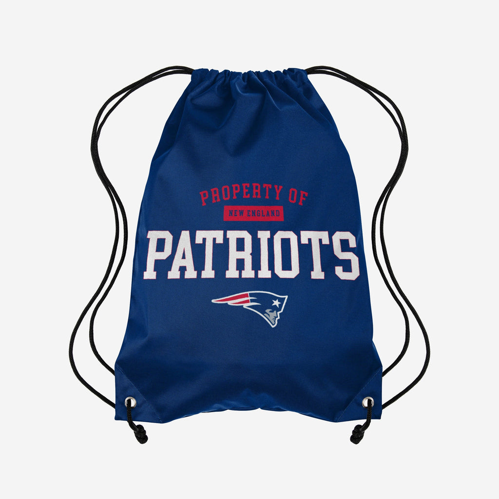 New England Patriots Property Of Drawstring Backpack FOCO - FOCO.com