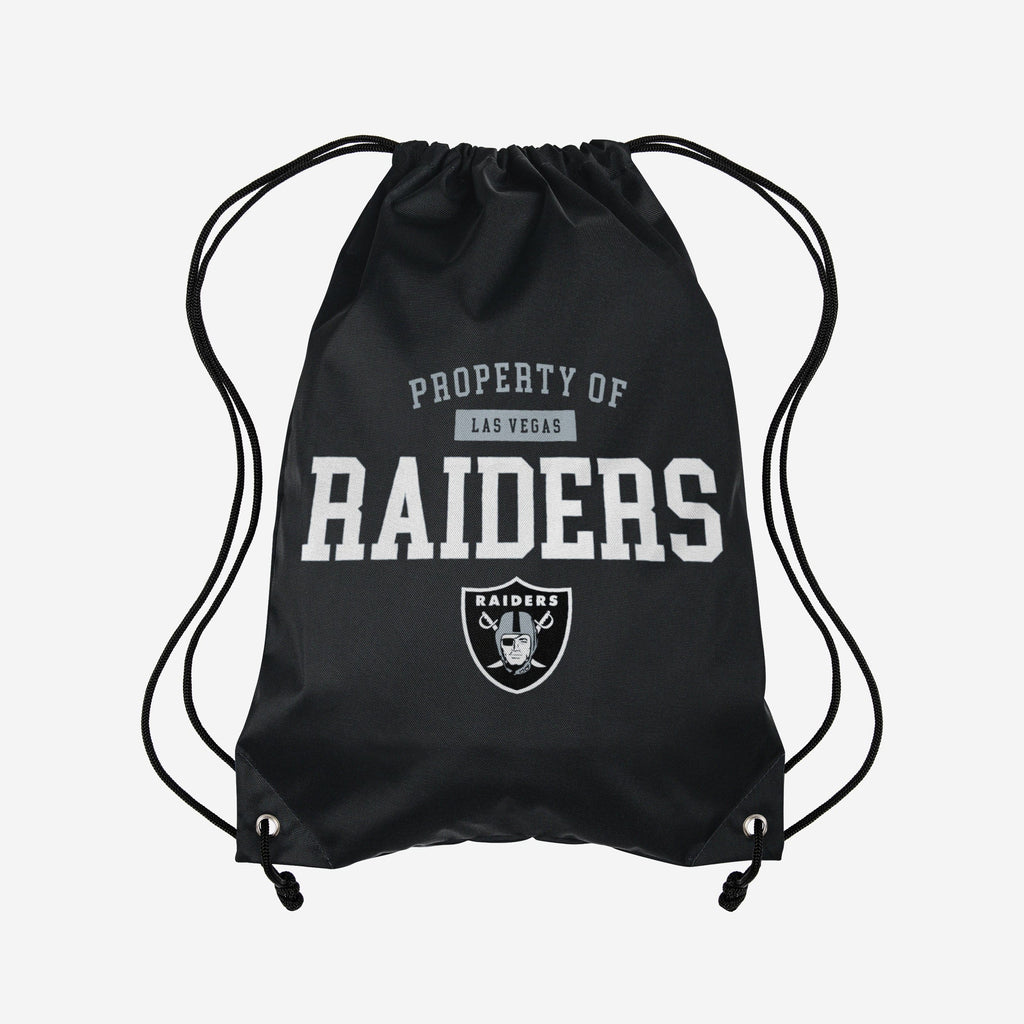 Las Vegas Raiders Property Of Drawstring Backpack FOCO - FOCO.com