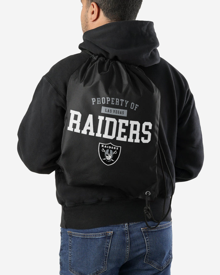 Las Vegas Raiders Property Of Drawstring Backpack FOCO - FOCO.com