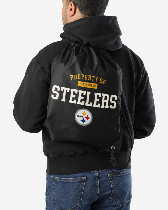 Pittsburgh Steelers Property Of Drawstring Backpack FOCO - FOCO.com