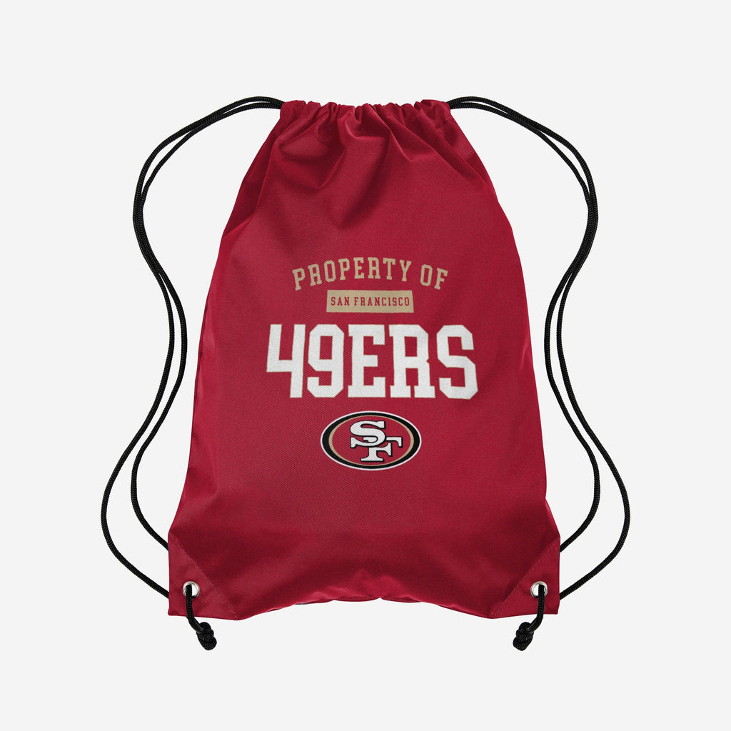 San Francisco 49ers Property Of Drawstring Backpack FOCO - FOCO.com