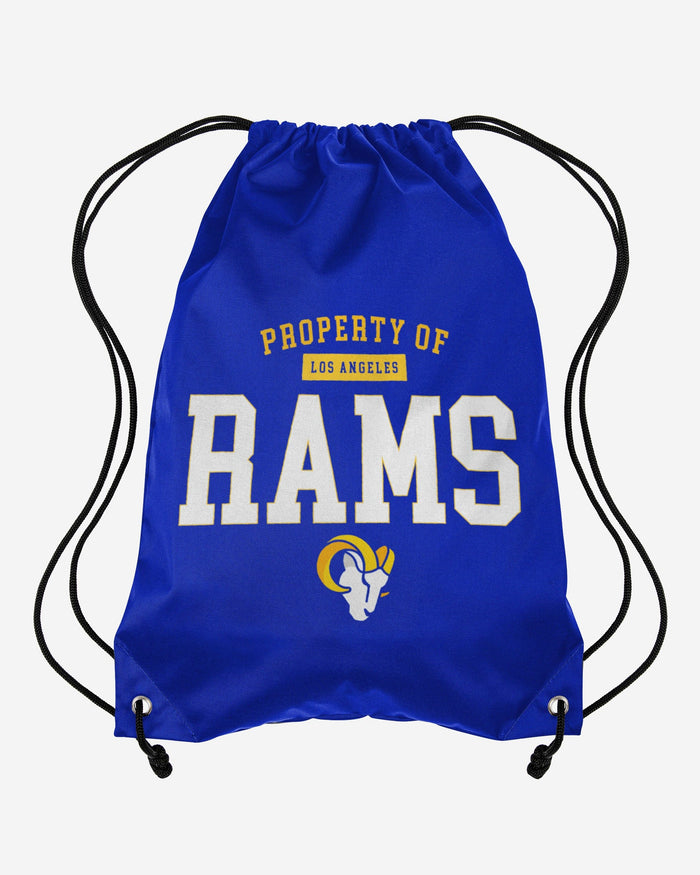 Los Angeles Rams Property Of Drawstring Backpack FOCO - FOCO.com