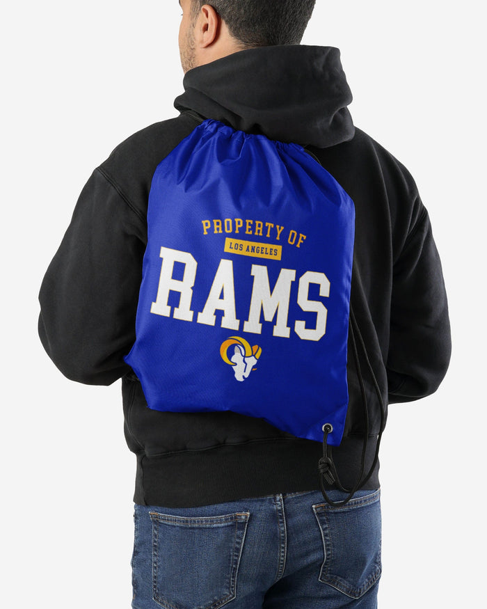 Los Angeles Rams Property Of Drawstring Backpack FOCO - FOCO.com