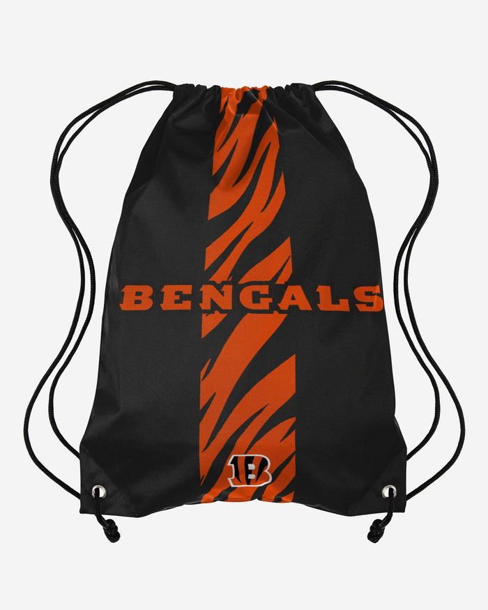 Cincinnati Bengals Team Stripe Wordmark Drawstring Backpack FOCO - FOCO.com