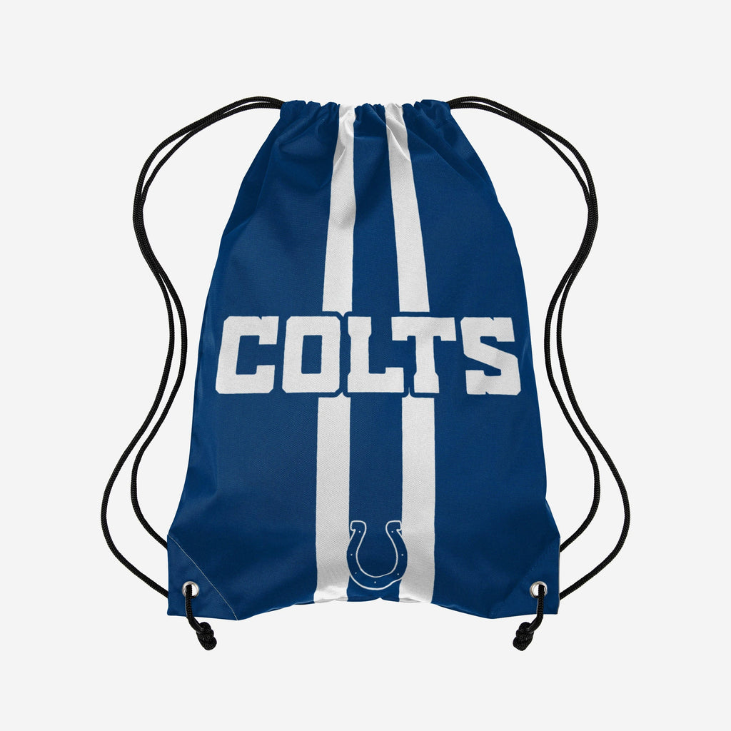 Indianapolis Colts Team Stripe Wordmark Drawstring Backpack FOCO - FOCO.com